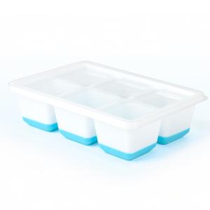 NKAKTSU 製氷皿 シリコン底付き 四角氷トレー 4.5cm×6個 蓋付き アイスキューブ 無臭 食品級素材 取出し簡単 ウイスキー カ