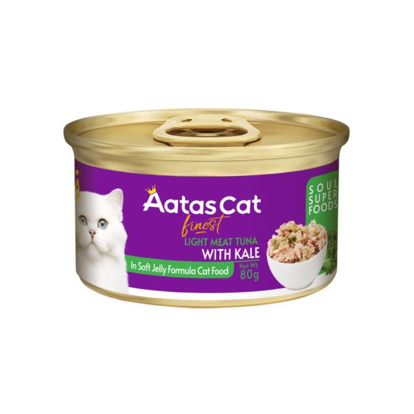 アタス キャットフード ソウルスーパーフード ライトミート ツナwithケール 80g