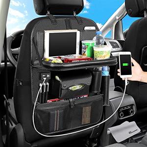 Raksonic 車用シートバックポケット 後部座席収納 汚れ防止 車用収納ポケット シートバックポケット iPad収納ポケ