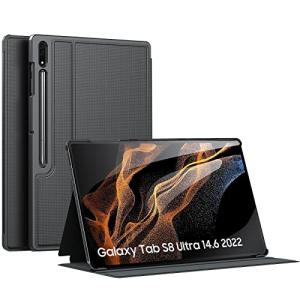 TiMOVO ケース Samsung Galaxy Tab S8 Ultra 14.6インチ 2022用 Sペンホルダー付き 軽量 PC ハードカバー 磁気プロテクターホ