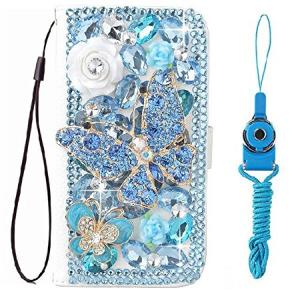 HFICY Sparkly Wallet Phone Case Compatible for Xiaomi Mi 11T Pro with Glass Screen Protector,Bling Diamonds Leather Stand Wallet Phone Cover with Lany