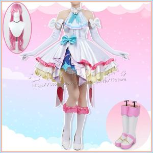 新品 ひろがるスカイ！プリキュア 風 虹ヶ丘ましろ にじがおかましろ キュアプリズム コスプレ衣裝 ...