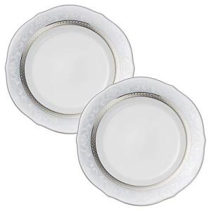 Noritake ノリタケ アクセント プレート  23cm ハンプシャープラチナ 2枚 ファインポーセレン P91310/433