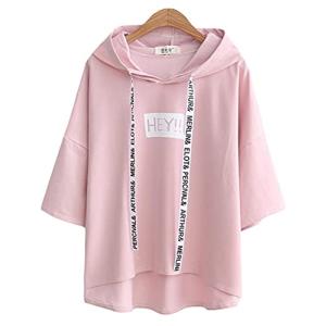 BeiBang夏 トップス tシャツ 半袖 レディース ゆったり ストリート 薄手 トレーナー フード付 パーカー 夏物 bf風 シ