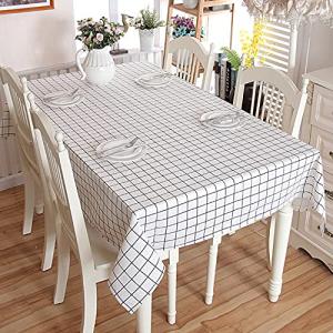 MYFTDテーブルクロス テーブルカバー 食事テーブルクロス チェック柄 長方形 北欧 田園風 おしゃれ 耐久性 通気性 コットンリネン リネン 業務