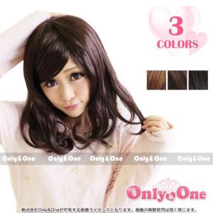 ウィッグ/フルウィッグ/ワンカール/ミディアムフルウィッグ 全3色(wig)(qrsm)｜only-and-one