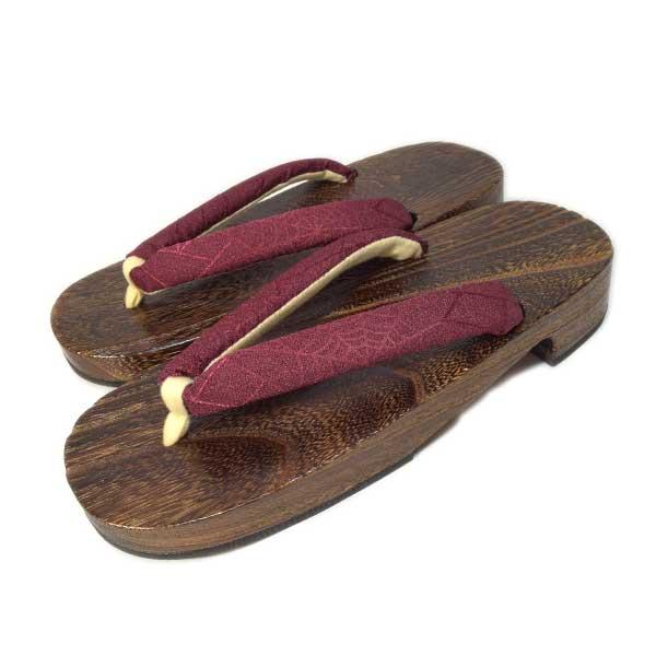 下駄 桐 LLサイズ 26.5cm 大きいサイズ 浴衣 織柄鼻緒 茶台 茶 女性 レディース 大人 ...