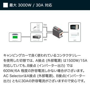 外部電源インバーター出力自動切替器 ACセレクターの詳細画像3