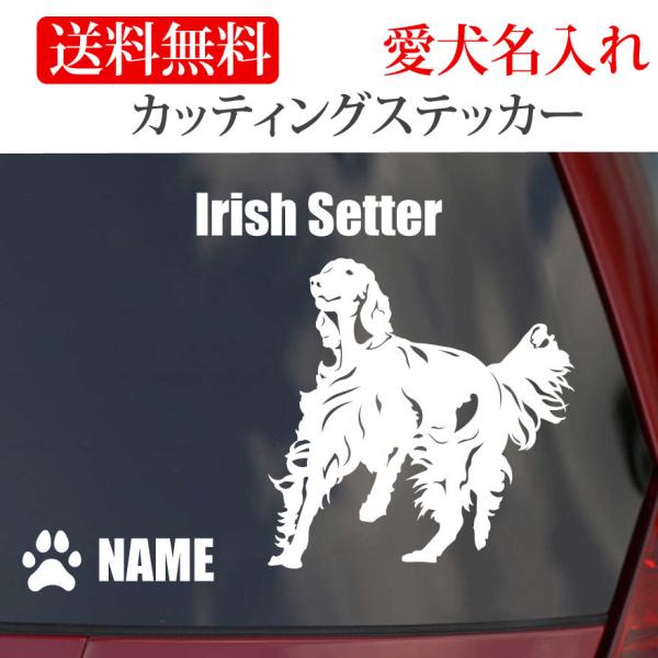 アイリッシュセッター ステッカー セター カッティングステッカー 車 名入り