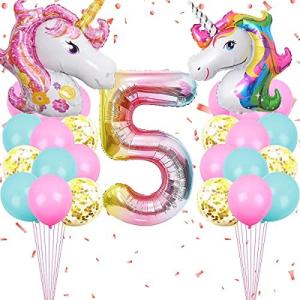 Funk Doggie 風船 誕生日 飾り付け ユニコーン 風船 数字 風船 ハッピー 装飾 紙吹雪 サプライズ お祝い イベント happy bir