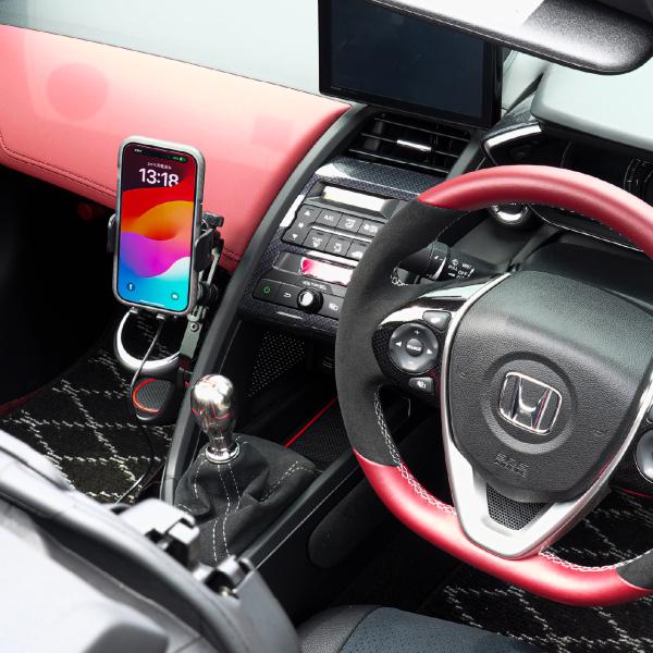 S660専用スタンドセット BSA18A ホンダ S660専用 ワイヤレス充電機能付きスマホホルダー...