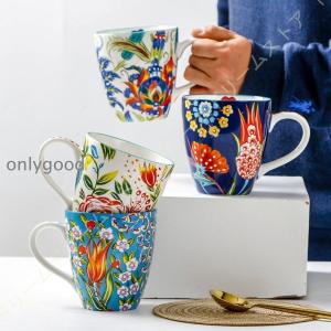 マグカップ 北欧 マグ かわいい コーヒーカップ コップ 珈琲マグ カフェ風 シンプル 大容量 花柄 陶器 誕生日 バレンタイン 550ml クリスマス 珈琲 ギフト｜onlygood