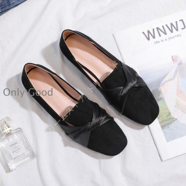 ママパンプス スクエアトゥ バレエシューズ フラットシューズ 大きいサイズ パンプス 痛くない レデ...