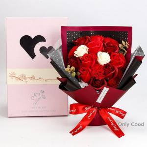 フレグランスソープフラワー 花束 ボックス付き...の詳細画像1