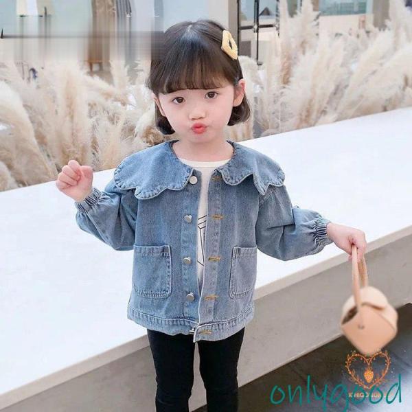 デニム　女の子　かわいい　アウター　キッズ　春　秋　　キッズ 子供服　こども　おしゃれトップス 80...