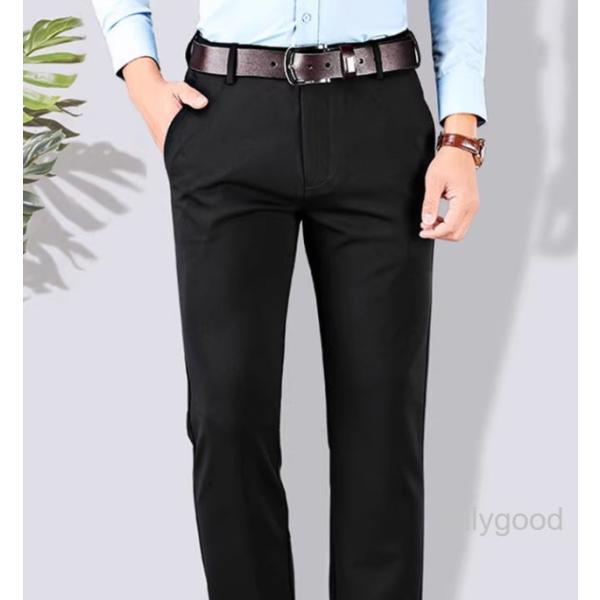 スラックス メンズ 裏起毛なし ストレッチ 伸縮 秋冬 ビジネス 洗える パンツ ボトムス 防寒 暖...