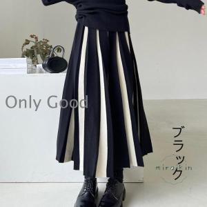 ロングスカート レディース ニットスカート 春...の詳細画像1
