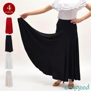 フラメンコ衣装 スカート ファルダ ストレッチ全円ダンススカート