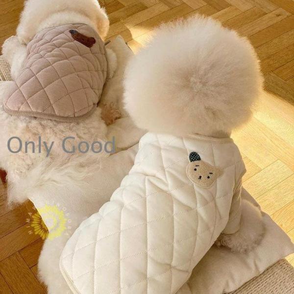 犬服 裏ボア 冬 ドッグウェア キャットウェア 小型犬 洋服 厚手 キルティングジャケット ムートン...