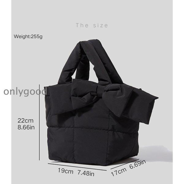 トートバッグ ダウン レディース かばん リボン 手提げバッグ A4対応 ママバッグ 軽量 大容量 ...