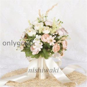 ウエディングブーケ 安い 二次会 結婚式 ロー...の詳細画像3