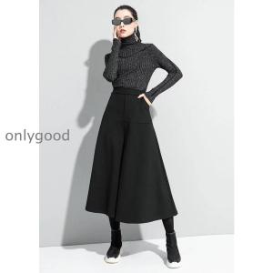 ガウチョパンツ ワイドパンツ レディース 秋冬...の詳細画像1