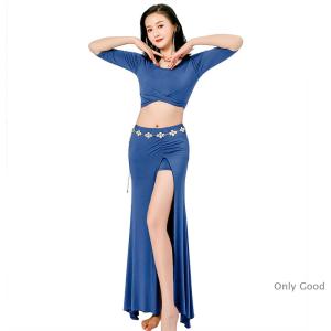 ベリーダンス衣装 セットアップ ラメ入り トップス 花柄 スカート