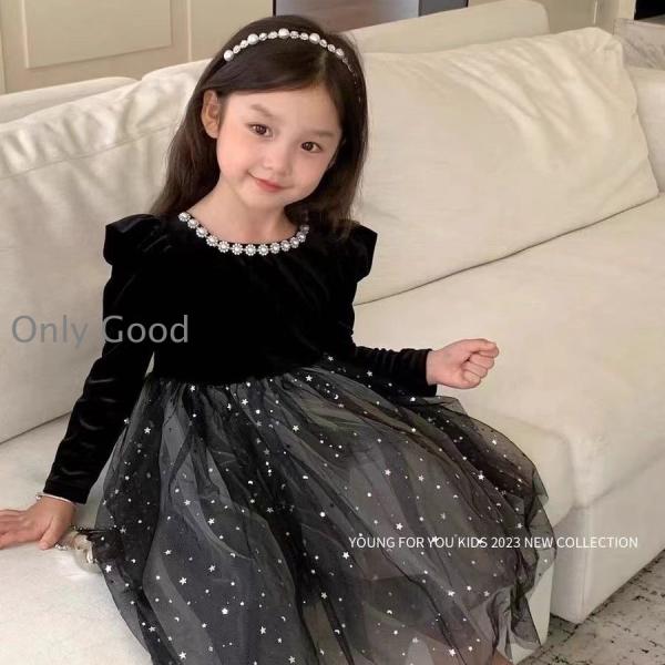 冬厚い子供ドレス発表会結婚式キッズドレスワンピース子供服 女の子フラワーガール