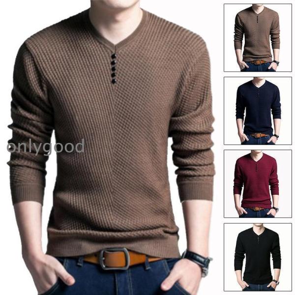 Tシャツ メンズ 長袖 Tシャツ Vネック 長袖カットソー メンズ長袖 ニット 無地 ロングT スト...
