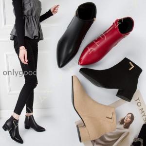 ブーティ ブーティー 7cmヒールブーツ ショートブーツ 低反発 痛くない