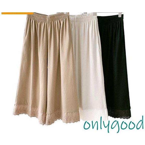 ペチパンツ レディース パンツ ペチコート ボトムス インナー レイヤード 重ね着 レース シンプル...