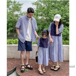 兄妹 お揃いコーデ 親子ペアルック 半袖 シャ...の詳細画像5
