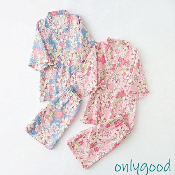 甚平 甚平パジャマ ルームウェア 薄手 男の子 女の子  子供 じんべい 短パン 半袖 キッズ 花火...