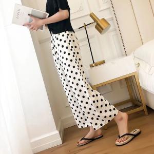 ガウチョパンツシフォン水玉ドット柄ハイウエスト...の詳細画像4