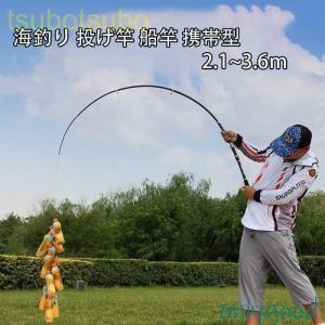 釣り竿 釣竿 海釣り 投げ竿 船竿 携帯型 硬質 釣りロッド 2.1