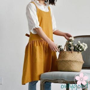 エプロン ワンピースおしゃれ エプロン かわい...の詳細画像3
