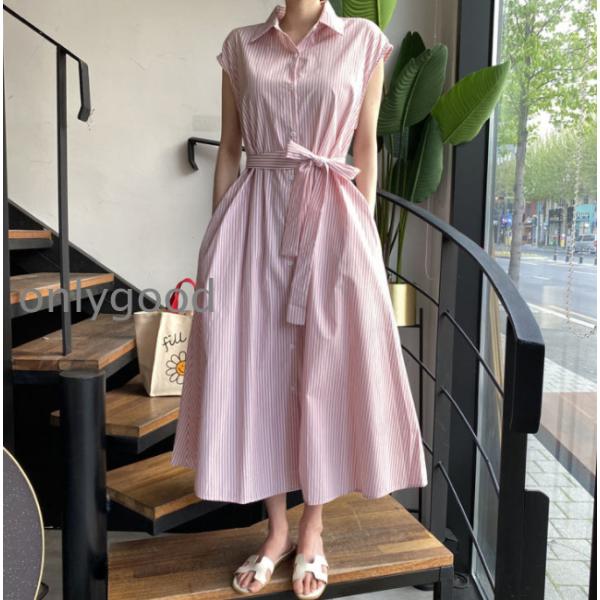 ワンピース レディース 夏  ひざ丈 ノースリーブ マキシ 綿麻 リネン おしゃれ 着痩せ ゆったり...