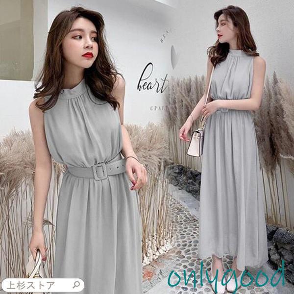 ワンピース レディース 40代 きれいめ マキシワンピース 春夏 ノースリープワンピース ロング丈 ...