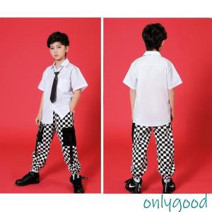 キッズダンス衣装 チェック柄 セットアップ ヒ...の詳細画像5