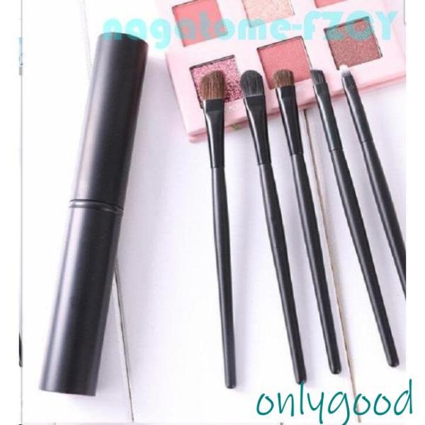 アイメイクブラシ 5本セット メイクブラシセット 旅行 便利 化粧ブラシ 人工繊維毛/馬毛 ブラシケ...