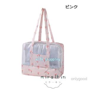 プールバッグ ビーチバッグ 温泉バッグ 乾湿分...の詳細画像3