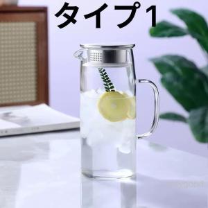 麦茶ポット 2L 大容量 冷水筒 耐熱ガラス ...の詳細画像1