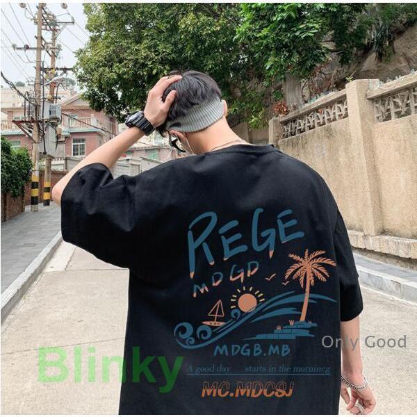 Tシャツ メンズ ビッグシルエット オーバーサイズ バックプリント 韓国ファッション ストリート系 ...