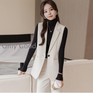 セットアップ パンツスーツ ロングベスト レデ...の詳細画像1