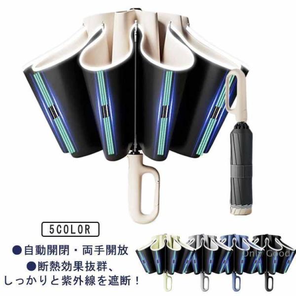 日傘 折りたたみ 逆さ傘 晴雨兼用傘 UVカット 撥水 大きめ 暑さ対策 折りたたみ傘 梅雨対策 ワ...