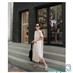 リネン混ワンピース ロングワンピース ワンピー...の詳細画像1