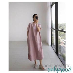 リネン混ワンピース ロングワンピース ワンピー...の詳細画像3