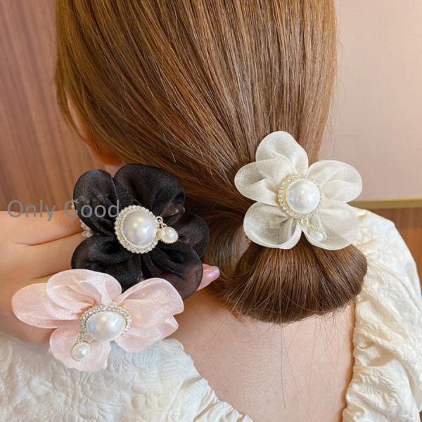 シュシュ レディースお花ヘアアク