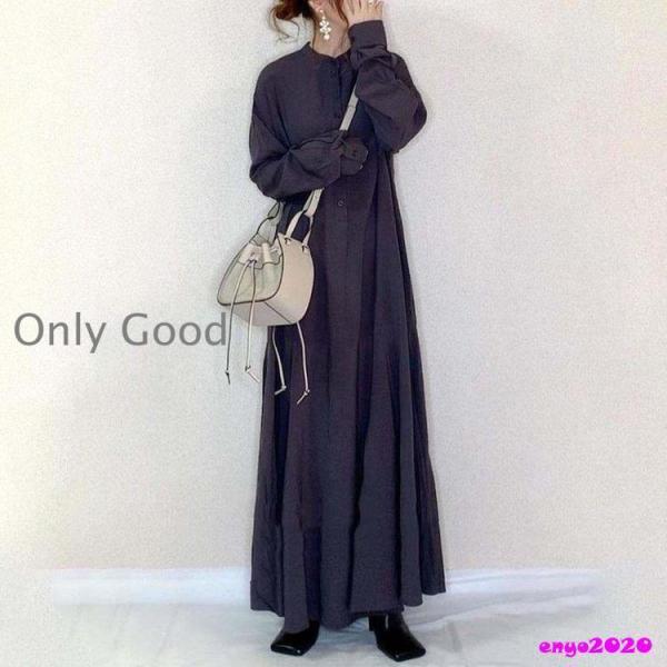 ワンピース レディース 40代 きれいめ 冬 50代 長袖 秋 30代きれいめ ゆったり 体型カバー...