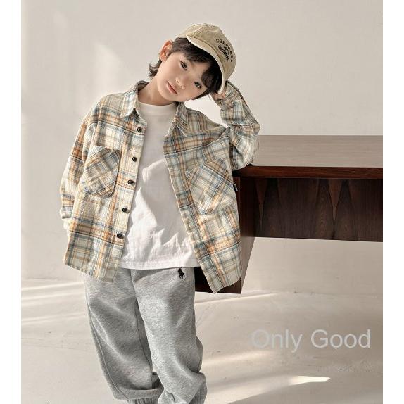 チェックシャツ 子供 春夏秋冬 ネルシャツ 女の子 ブラウス 長袖シャツ キッズ 長袖 羽織 トップ...